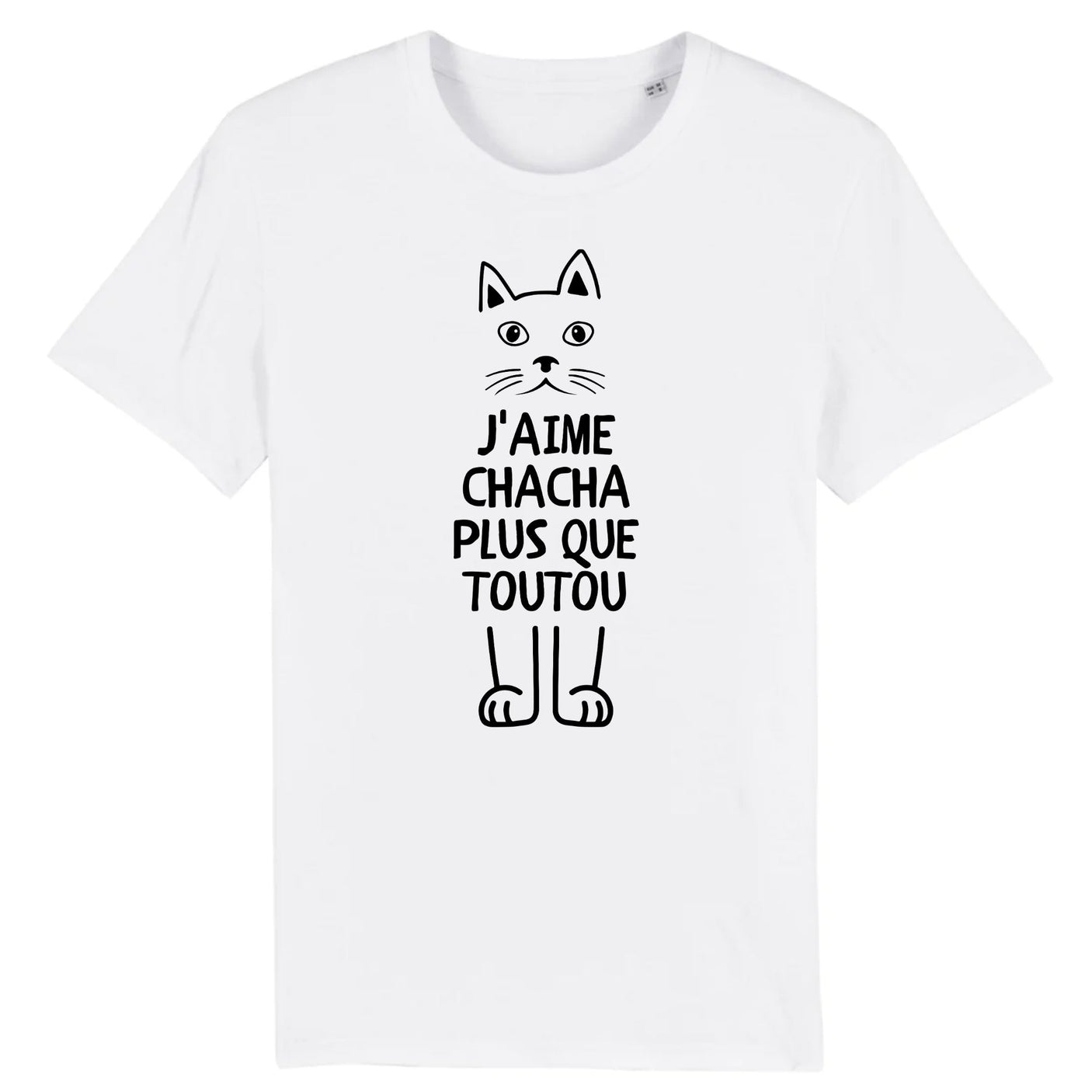 T-Shirt Homme J'aime chacha plus que toutou 