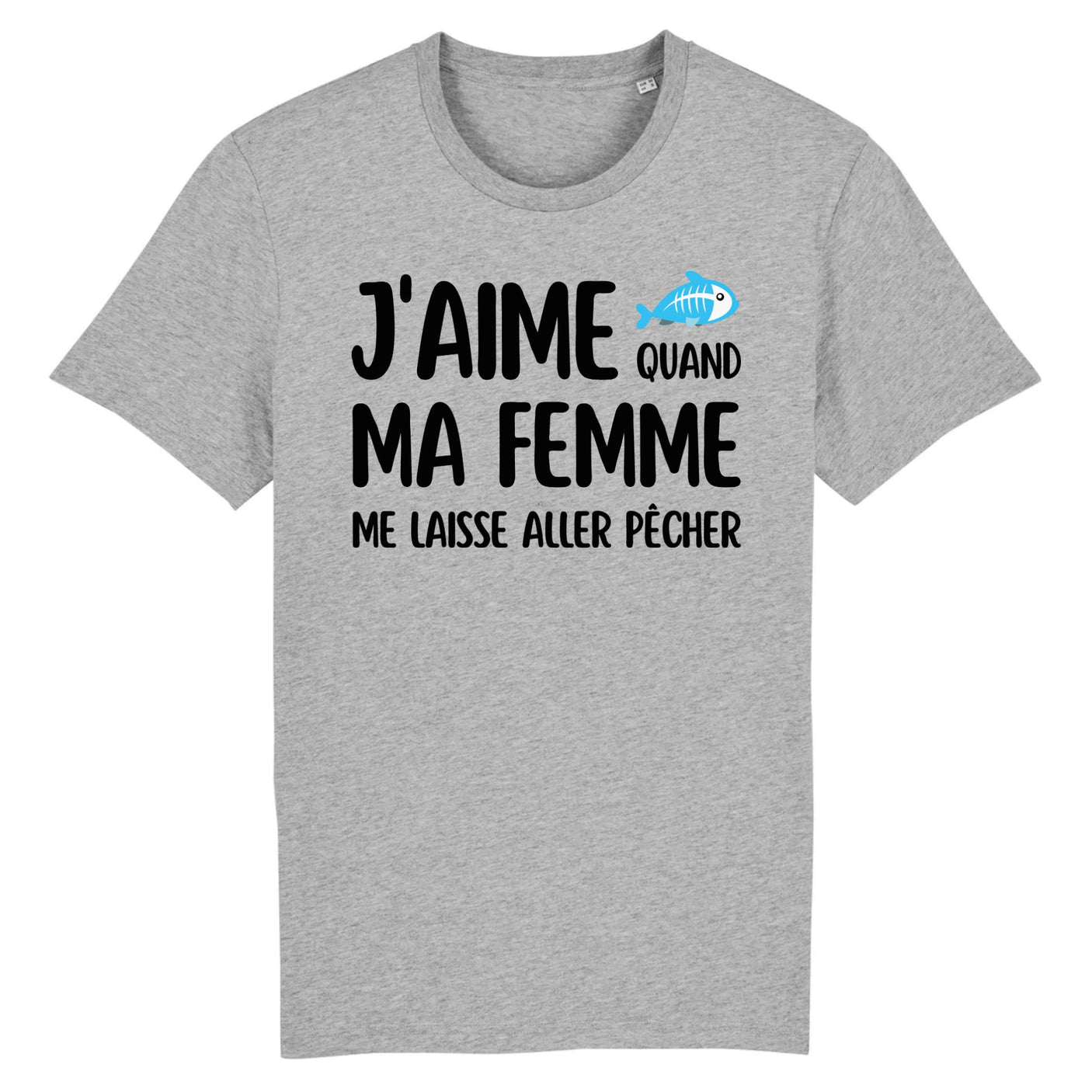 T-Shirt Homme J'aime quand ma femme me laisse aller pêcher 