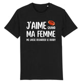 T-Shirt Homme J'aime quand ma femme me laisse regarder le rugby 