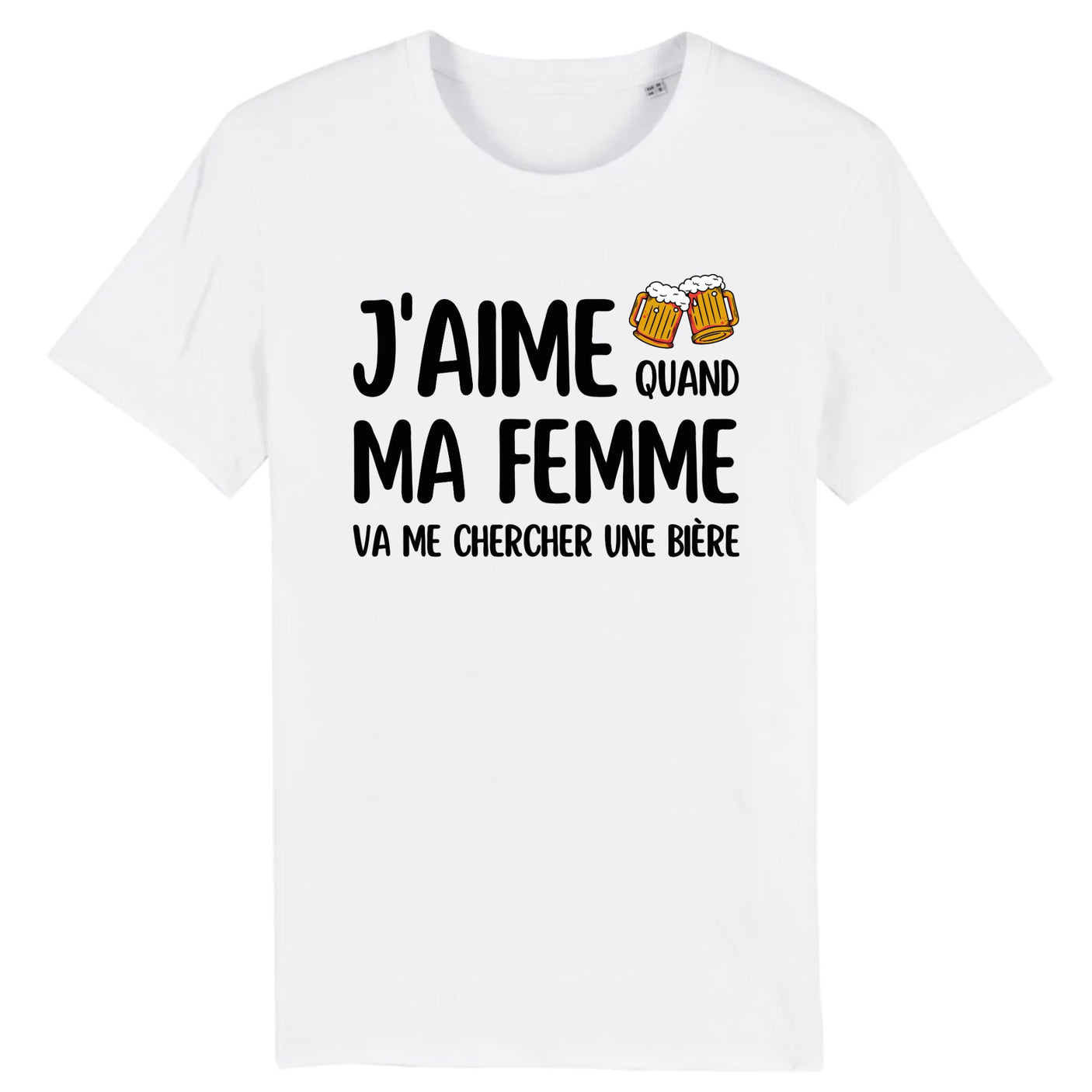 T-Shirt Homme J'aime quand ma femme va me chercher une bière 