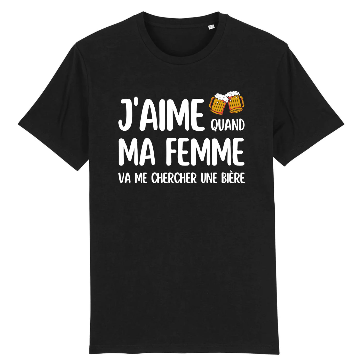 T-Shirt Homme J'aime quand ma femme va me chercher une bière 