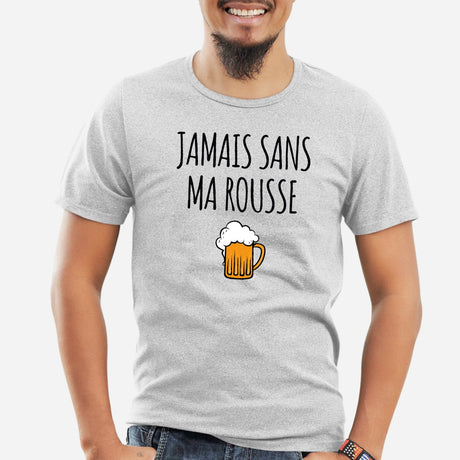 T-Shirt Homme Jamais sans ma rousse Gris