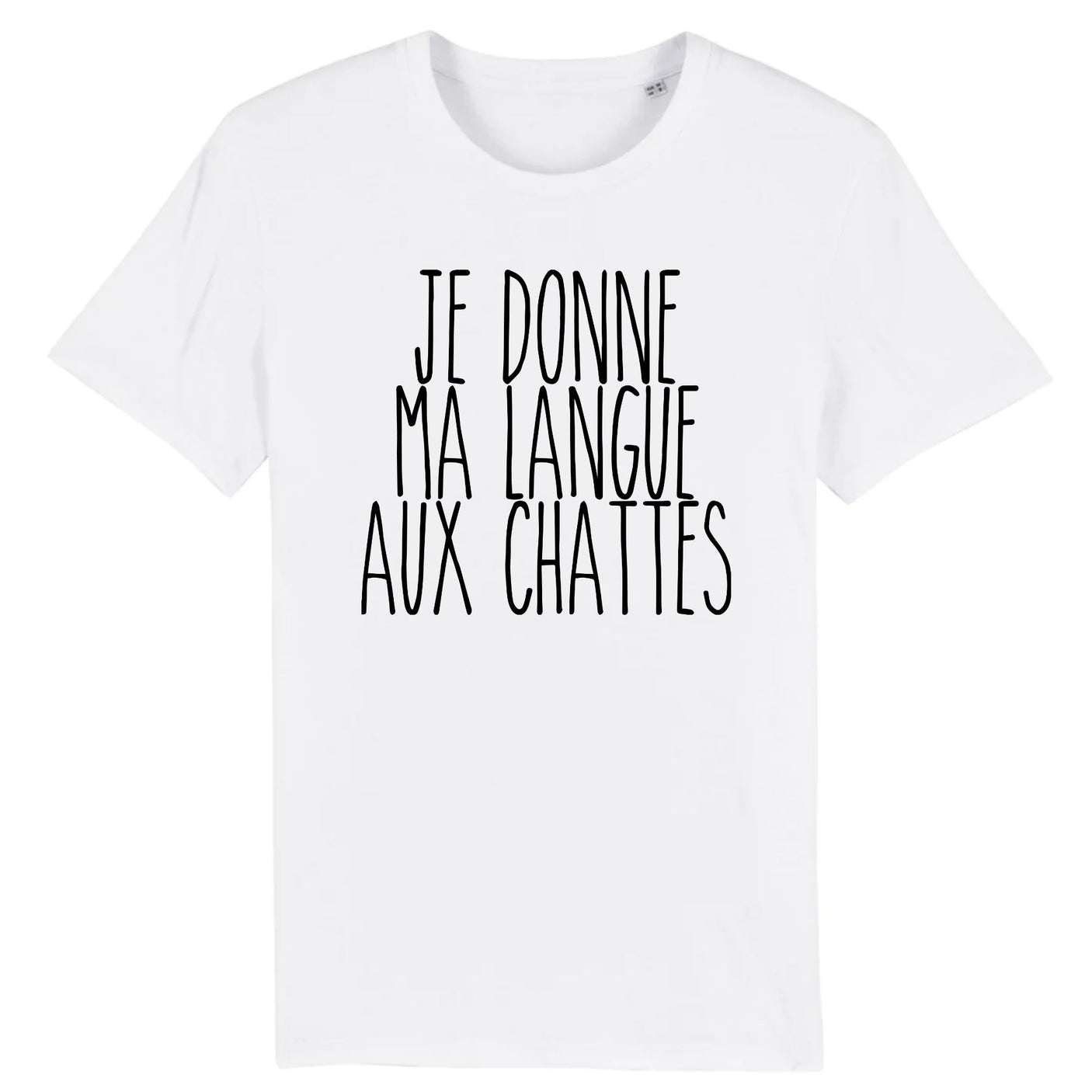 T-Shirt Homme Je donne ma langue aux chattes 