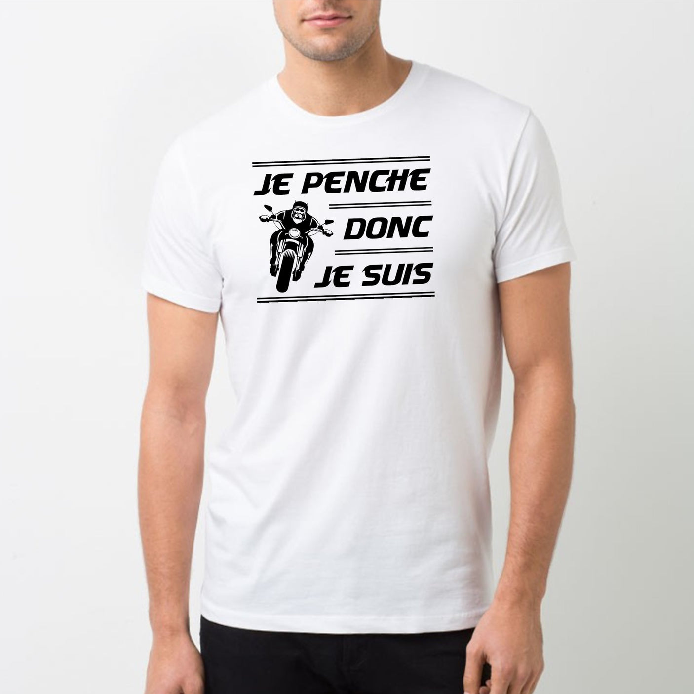 T-Shirt Homme Je penche donc je suis Blanc