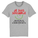 T-Shirt Homme Je suis sociable mais pas avec toi 