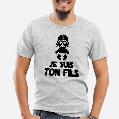 T-Shirt Homme Je suis ton fils Gris