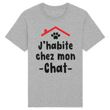 T-Shirt Homme J'habite chez mon chat 