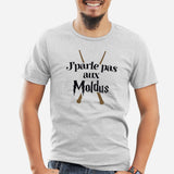 T-Shirt Homme J'parle pas aux Moldus Gris