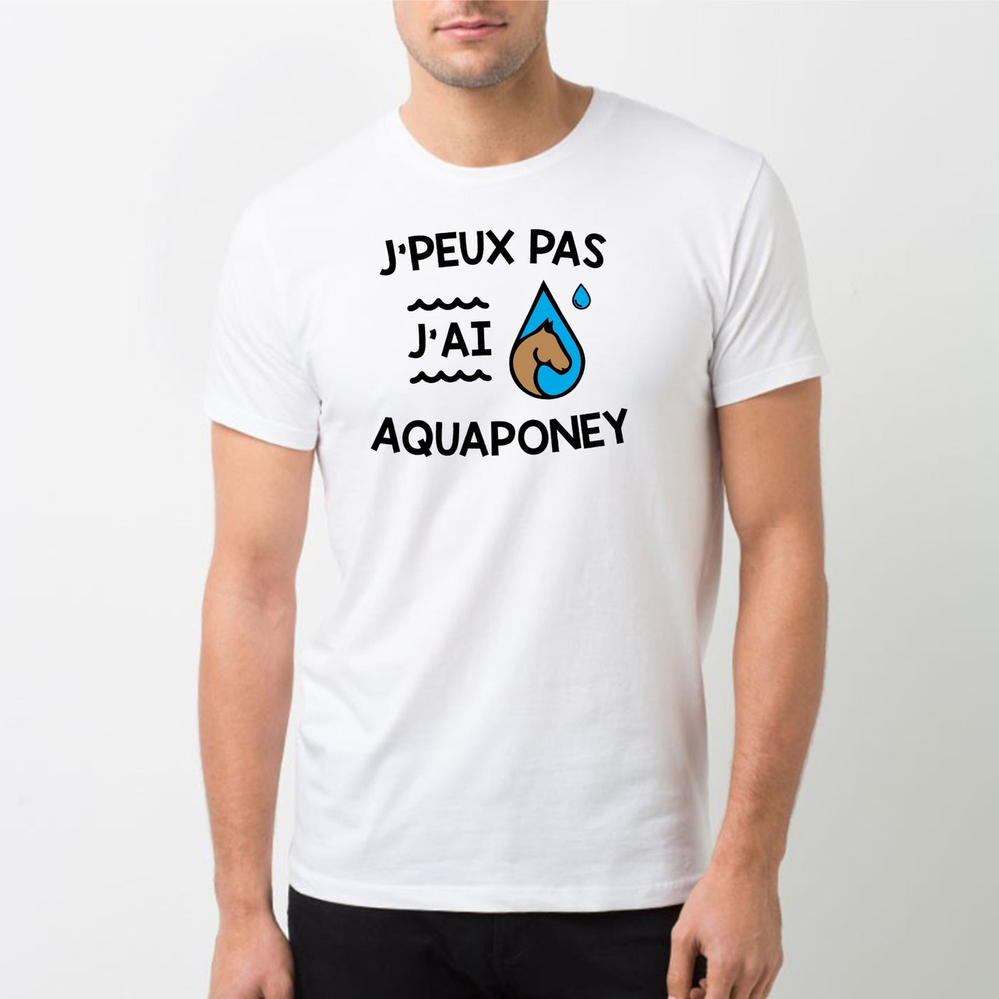 T-Shirt Homme J'peux pas j'ai aquaponey Blanc