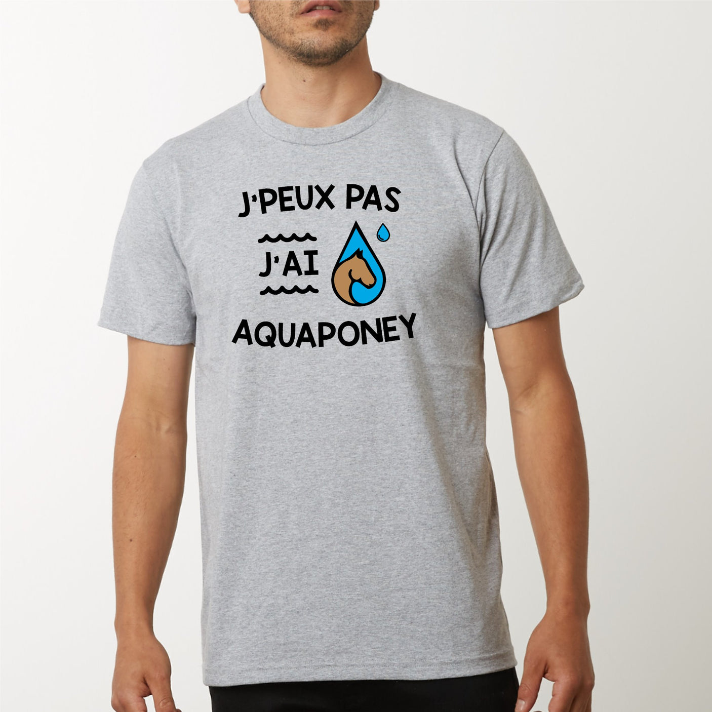 T-Shirt Homme J'peux pas j'ai aquaponey Gris