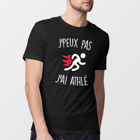 T-Shirt Homme J'peux pas j'ai athlé Noir