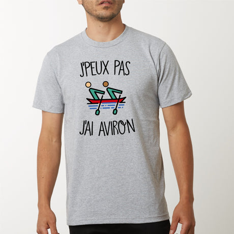 T-Shirt Homme J'peux pas j'ai aviron Gris