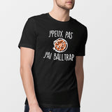 T-Shirt Homme J'peux pas j'ai ball-trap Noir