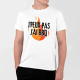 T-Shirt Homme J'peux pas j'ai barbecue Blanc