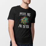 T-Shirt Homme J'peux pas j'ai bêtise Noir