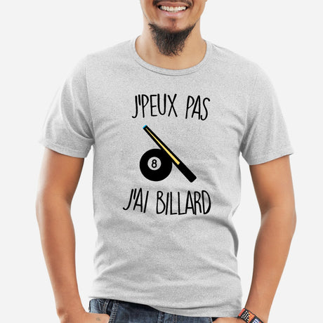 T-Shirt Homme J'peux pas j'ai billard Gris