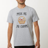 T-Shirt Homme J'peux pas j'ai champignons Gris