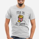 T-Shirt Homme J'peux pas j'ai cinoche Gris