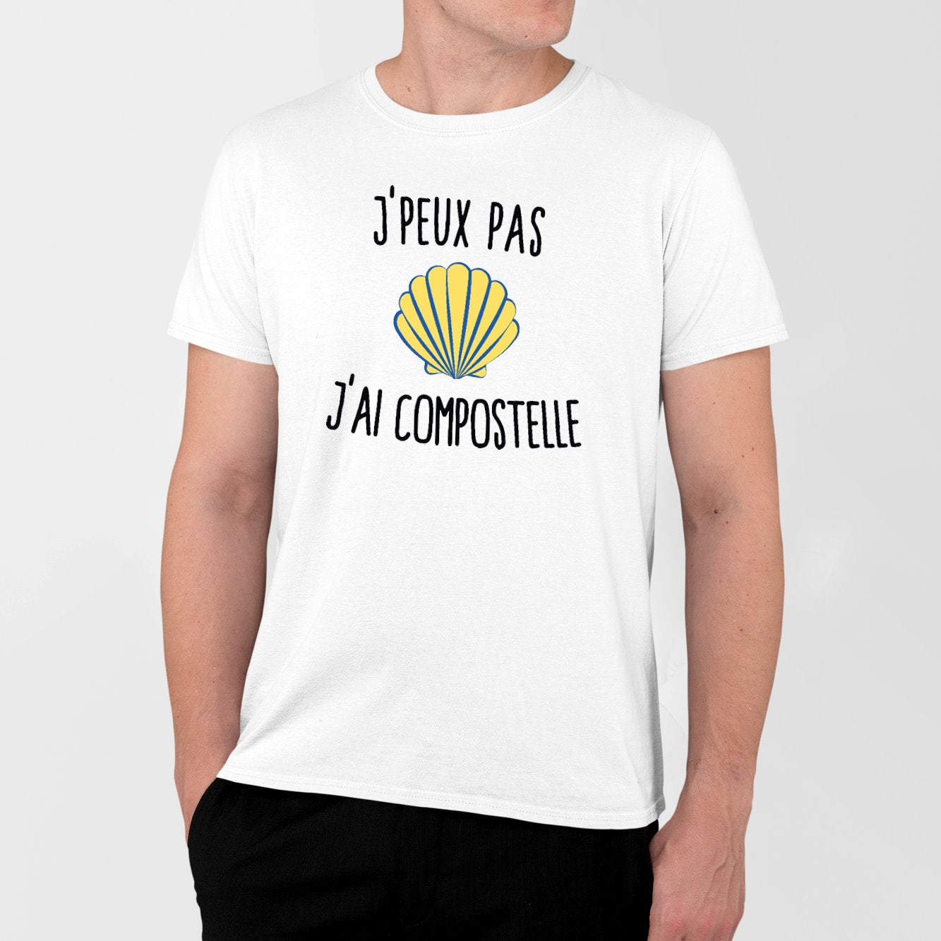 T-Shirt Homme J'peux pas j'ai Compostelle Blanc