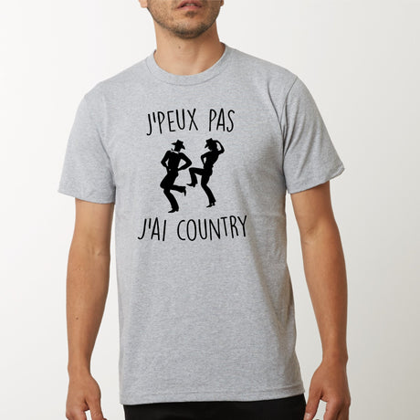 T-Shirt Homme J'peux pas j'ai country Gris