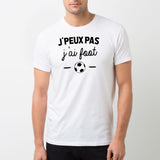 T-Shirt Homme J'peux pas j'ai foot Blanc