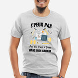 T-Shirt Homme J'peux pas j'ai garage Gris