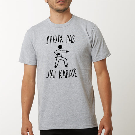 T-Shirt Homme J'peux pas j'ai karaté Gris