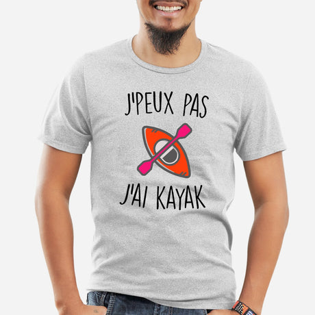 T-Shirt Homme J'peux pas j'ai kayak Gris