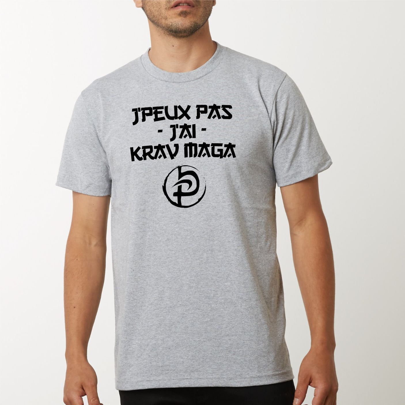 T-Shirt Homme J'peux pas j'ai krav maga Gris