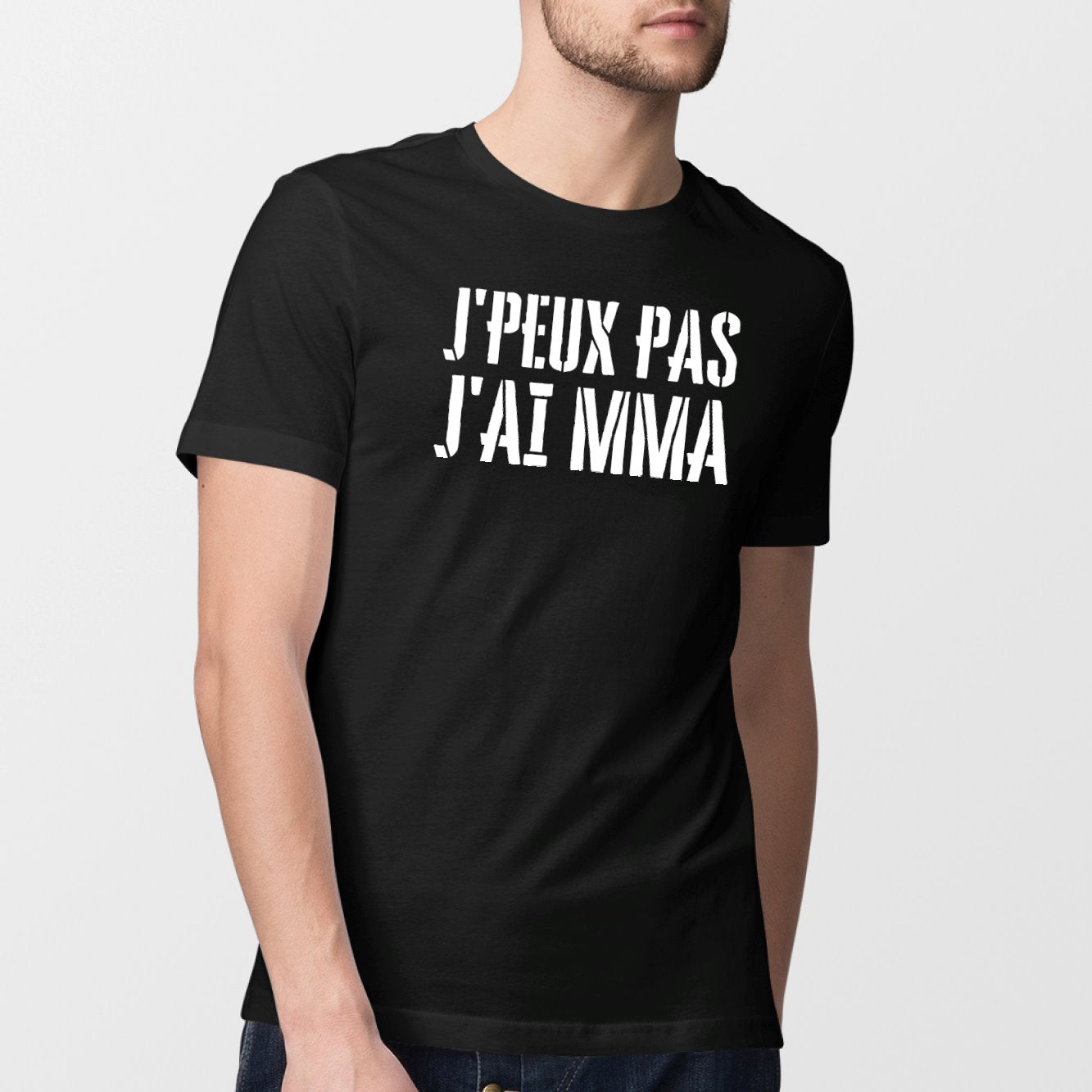 T-Shirt Homme J'peux pas j'ai MMA Noir