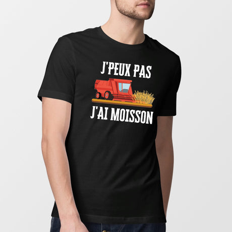 T-Shirt Homme J'peux pas j'ai moisson Noir