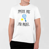 T-Shirt Homme J'peux pas j'ai padel Blanc