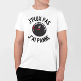 T-Shirt Homme J'peux pas j'ai panne Blanc