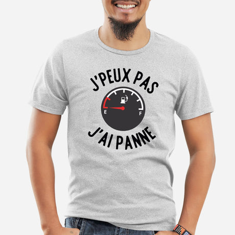 T-Shirt Homme J'peux pas j'ai panne Gris