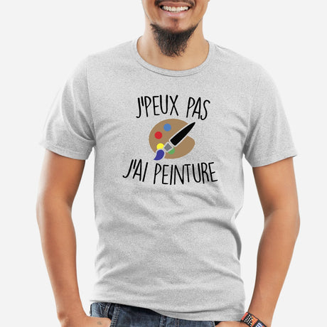 T-Shirt Homme J'peux pas j'ai peinture Gris