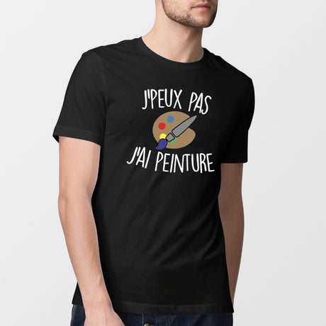 T-Shirt Homme J'peux pas j'ai peinture Noir