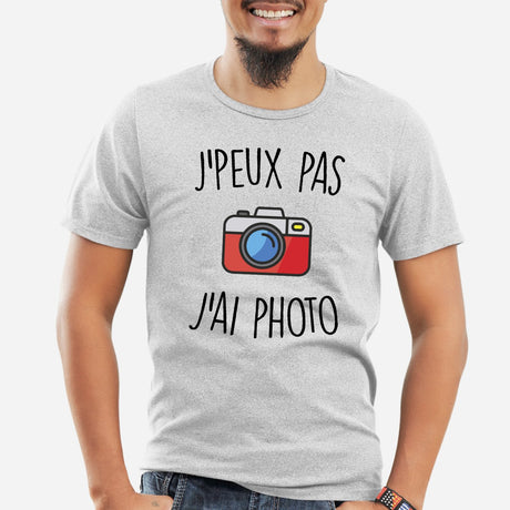 T-Shirt Homme J'peux pas j'ai photo Gris