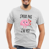 T-Shirt Homme J'peux pas j'ai psy Gris