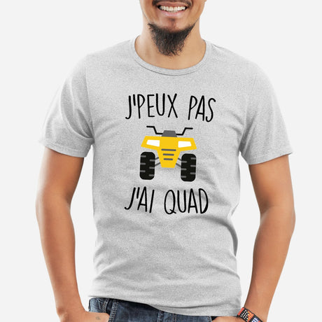 T-Shirt Homme J'peux pas j'ai quad Gris