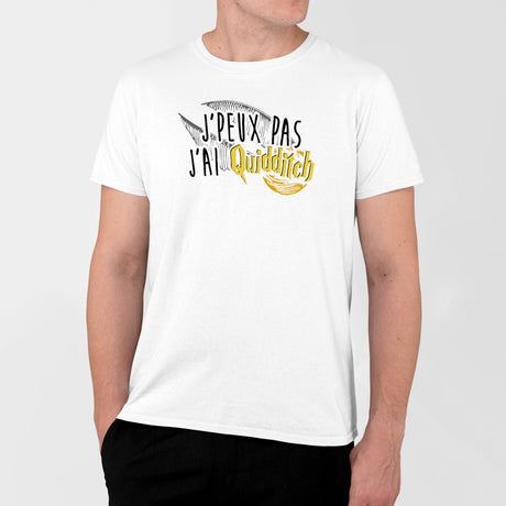 T-Shirt Homme J'peux pas j'ai Quidditch Blanc