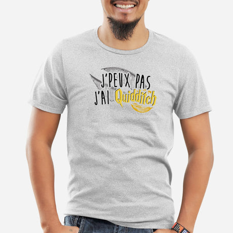 T-Shirt Homme J'peux pas j'ai Quidditch Gris