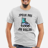 T-Shirt Homme J'peux pas j'ai roller Gris