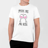 T-Shirt Homme J'peux pas j'ai rosé Blanc