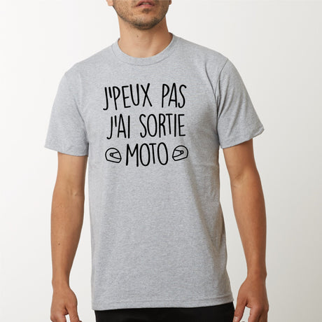 T-Shirt Homme J'peux pas j'ai sortie moto Gris