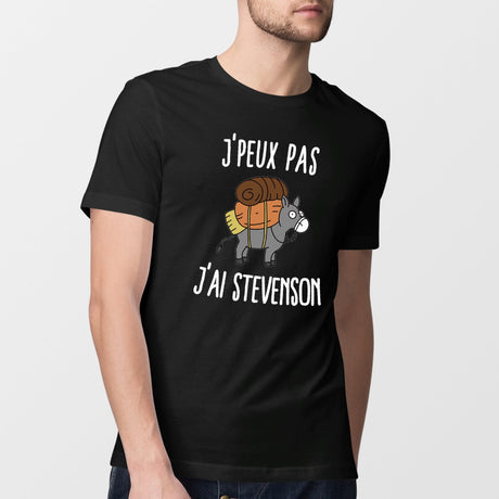 T-Shirt Homme J'peux pas j'ai Stevenson Noir