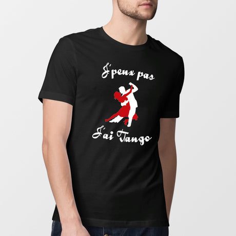 T-Shirt Homme J'peux pas j'ai tango Noir