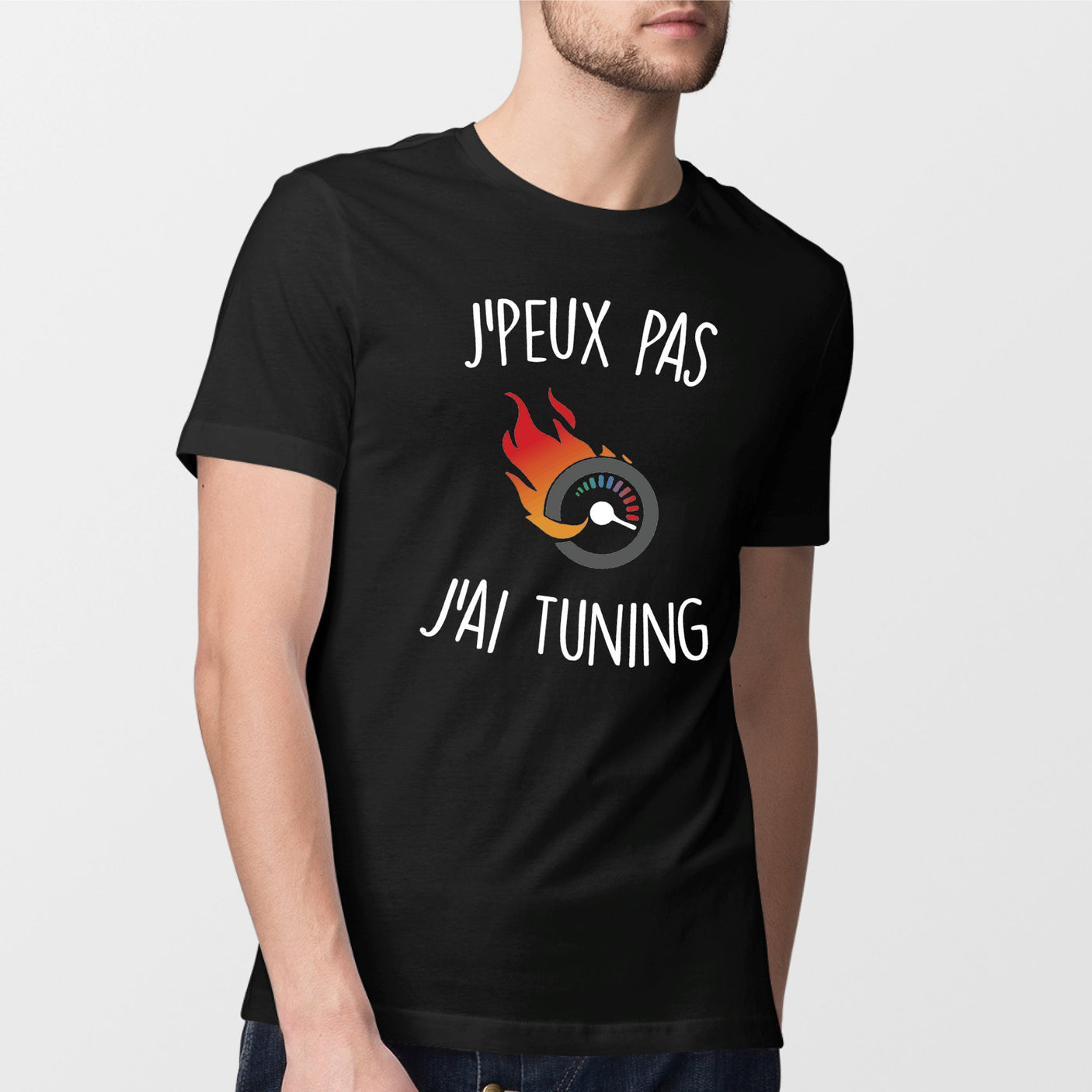 T-Shirt Homme J'peux pas j'ai tuning Noir