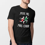 T-Shirt Homme J'peux pas j'vais courir Noir