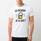 T-Shirt Homme La pression je la bois Blanc