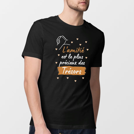 T-Shirt Homme L'amitié le plus précieux des trésors Noir